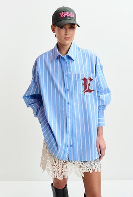 Essentiel Antwerp Lichtblauw Oversized Blouse