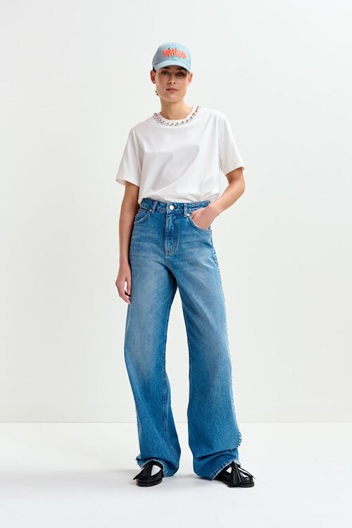 Essentiel Antwerp Blauw Embo Jeans
