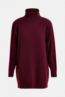Essentiel Antwerp Bordeaux Jurk Contrast Details