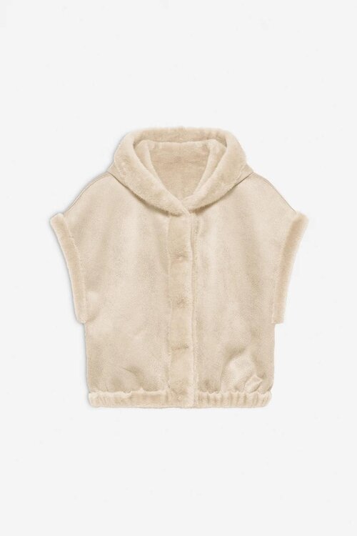 Studio AR by Arma Beige Olena Faux Mink Bodywarmer