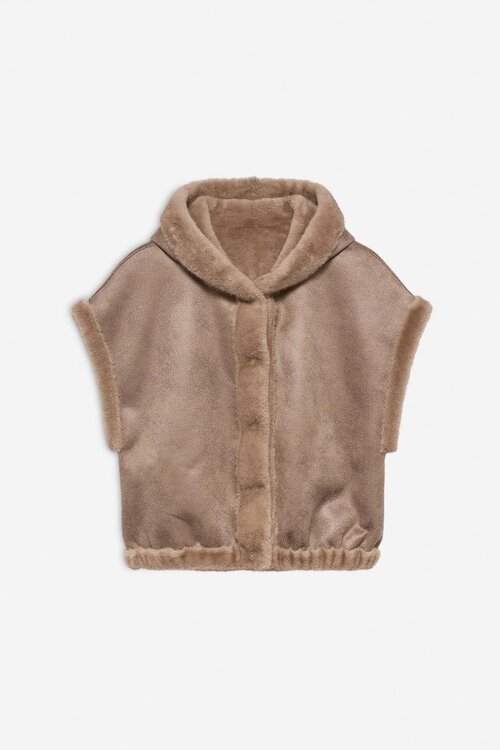 Studio AR by Arma Camel Olena Faux Mink Bodywarmer