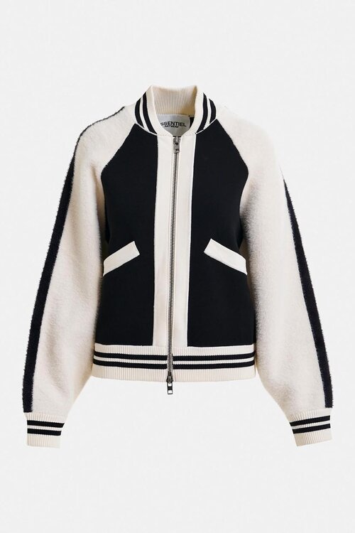 Essentiel Antwerp Zwart Knitted Bicolour Jack