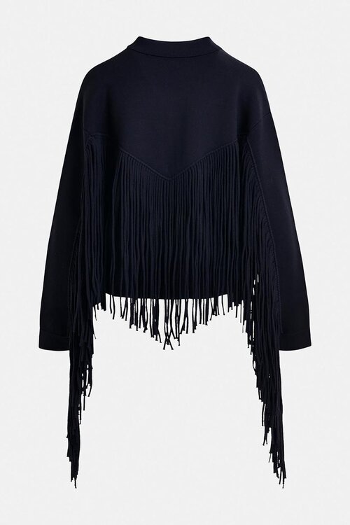 Essentiel Antwerp Navy Jack met Fringes