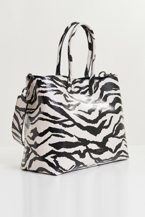 Essentiel Antwerp Zwart / wit Tas Shopper
