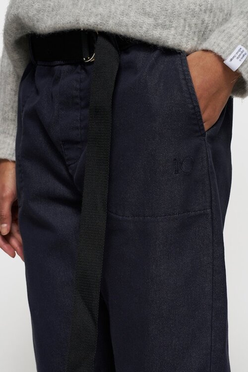 10Days Dark Navy belted pants