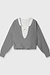 10Days Light Grey Melee v-neck knit sweater cashmere