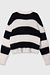 10Days Ecru/Black cropped hairy knit sweater str