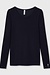 10Days Dark Navy extra long sleeve tee modal