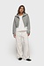 10Days Light Grey Melee cropped knit zip jacket