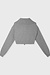 10Days Light Grey Melee cropped knit zip jacket
