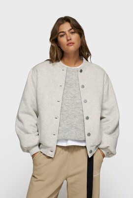 10Days white grey melee baseball bomber jacket 10