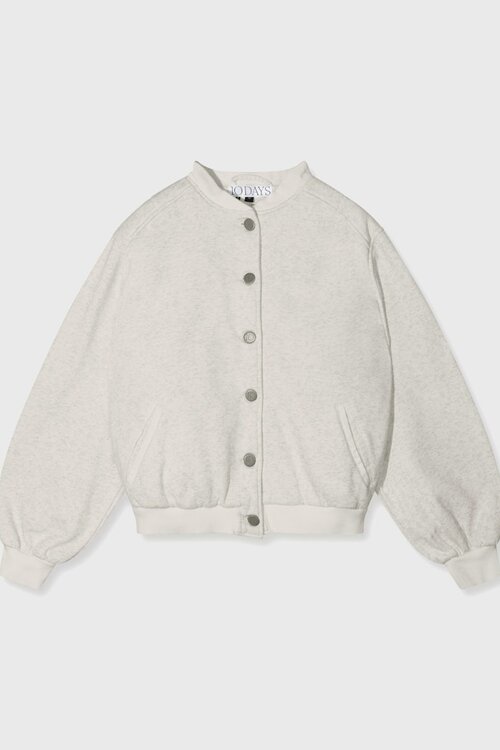 10Days white grey melee baseball bomber jacket 10