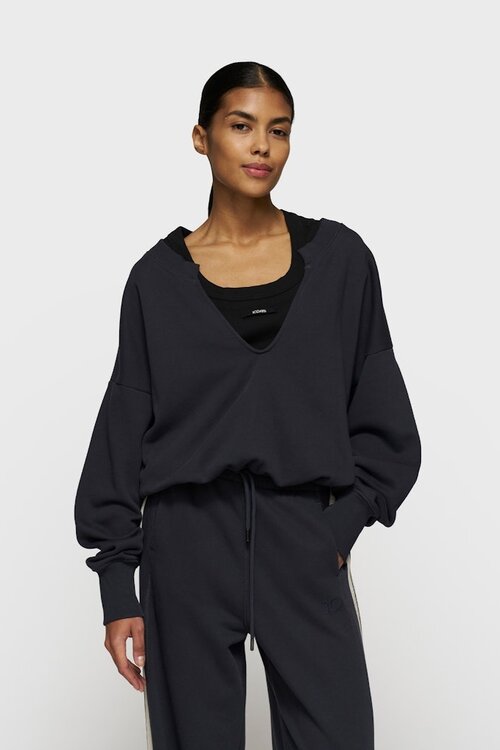 10Days Dark Navy v-neck double sweater