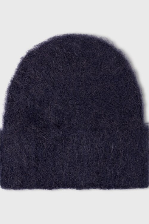 10Days Dark Navy soft hairy knit beanie