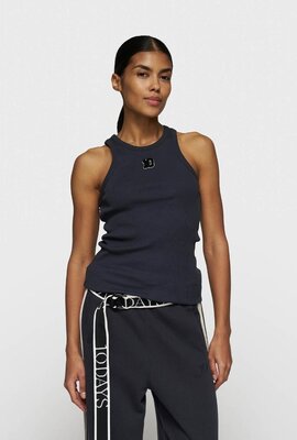 10Days Dark Navy tank top rib terry 10Days Dark Navy tank top rib terry