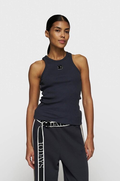 10Days Dark Navy tank top rib terry