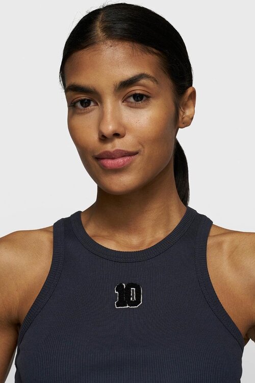 10Days Dark Navy tank top rib terry
