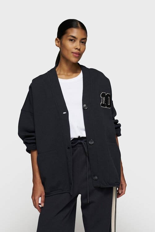 10Days Dark Navy baseball cardigan 10