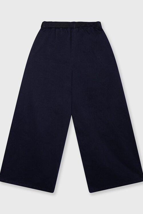10Days Dark Navy wide pants twill