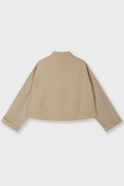 10Days light earth oversized cropped shirt