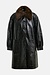 Essentiel Antwerp Black Faux Fur Collar Coat