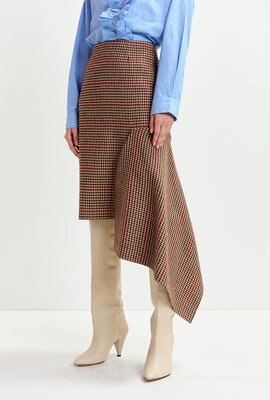 Essentiel Antwerp Camel Drape Detail Rok
