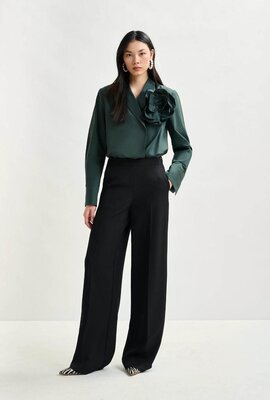 Essentiel Antwerp Black Elasticated Waist Pantalon