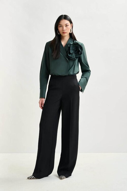 Essentiel Antwerp Black Elasticated Waist Pantalon