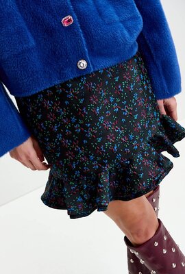 Essentiel Antwerp Navy Ruffled Mini Rok