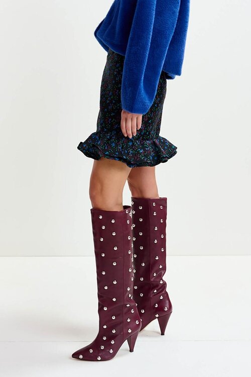 Essentiel Antwerp Navy Ruffled Mini Rok