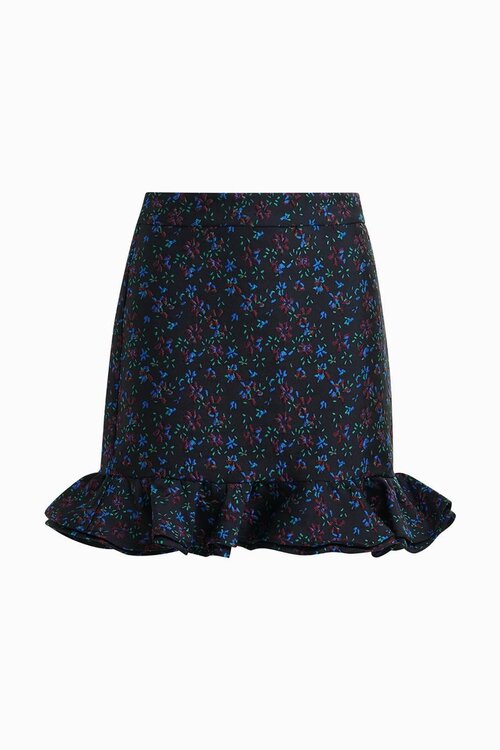 Essentiel Antwerp Navy Ruffled Mini Rok