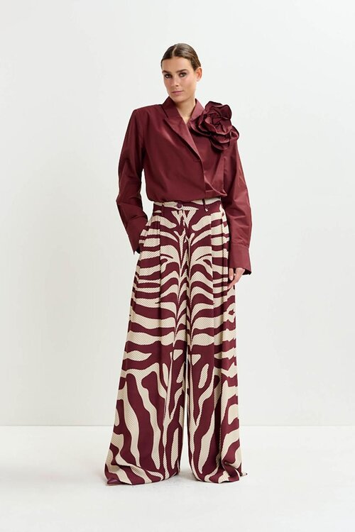 Essentiel Antwerp Bordeaux Blazer Body Blouse