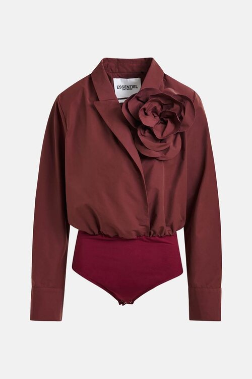 Essentiel Antwerp Bordeaux Blazer Body Blouse
