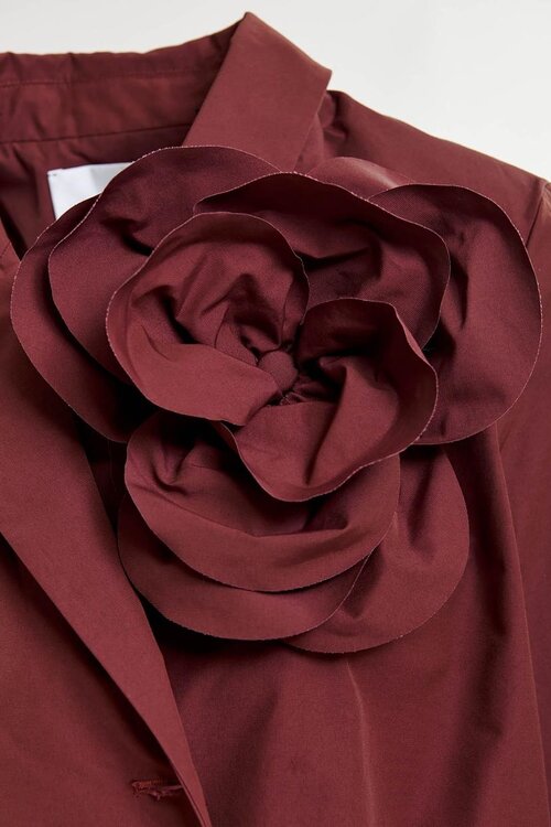 Essentiel Antwerp Bordeaux Blazer Body Blouse