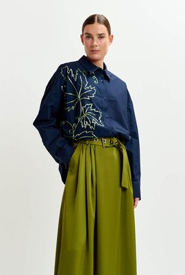 Essentiel Antwerp Indigo Embellished Blouse