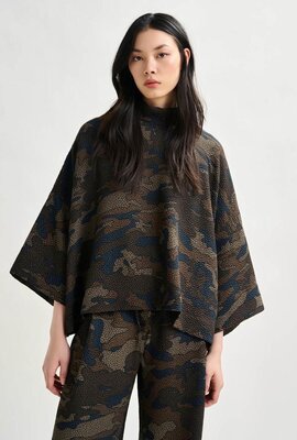Essentiel Antwerp Black Wide Sleeved Blouse