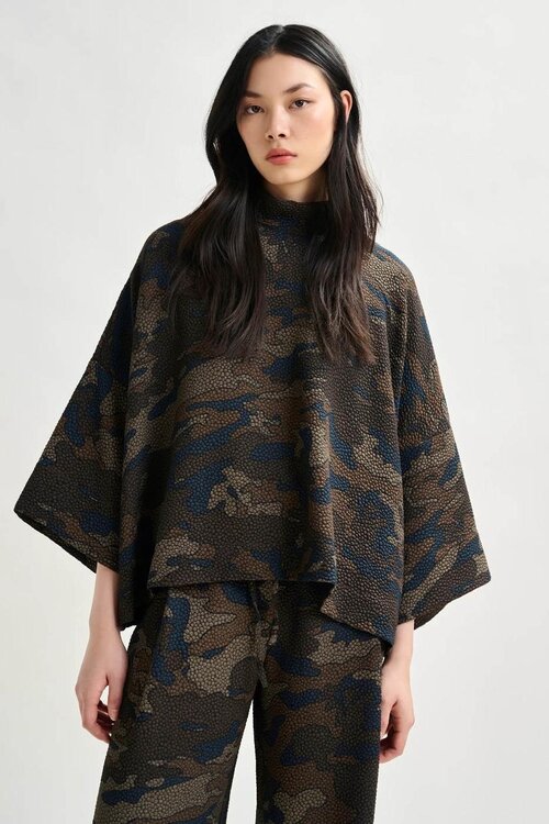 Essentiel Antwerp Black Wide Sleeved Blouse