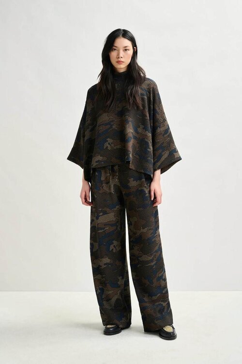 Essentiel Antwerp Black Wide Sleeved Blouse