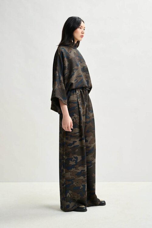 Essentiel Antwerp Black Elasticated Wast Pantalon