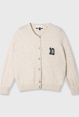 10Days light earth soft baseball knit cardigan