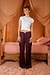 Sea Me Happy Brown Pantalon Satin Pocket