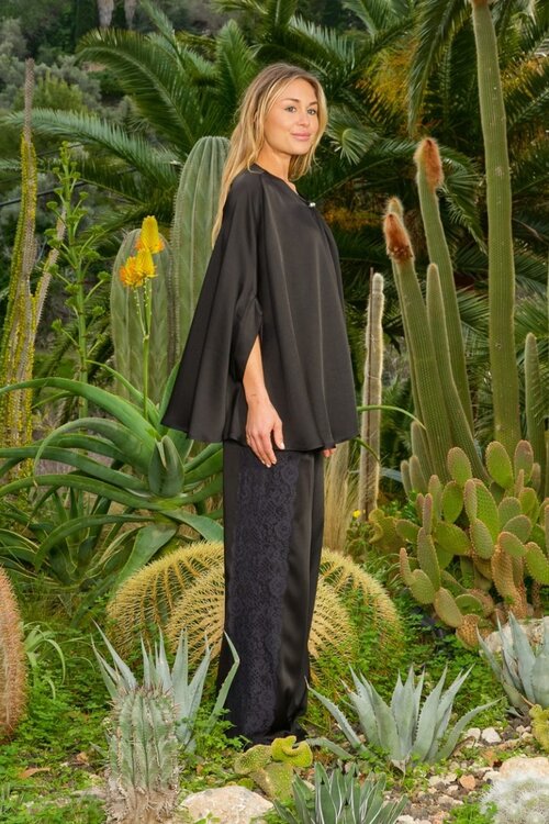 Sea Me Happy Black Blouse