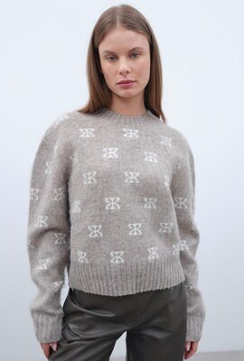 Studio AR by Arma Taupe Alyssa brushed knit