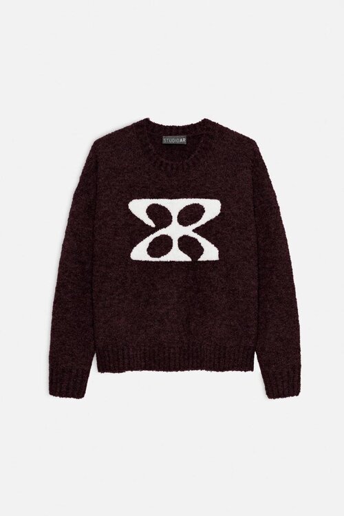Studio AR by Arma Bordeaux Kirsten boucle knit