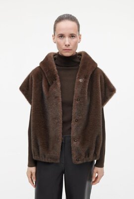 Studio AR by Arma Choco Olena Faux Mink Bodywarmer