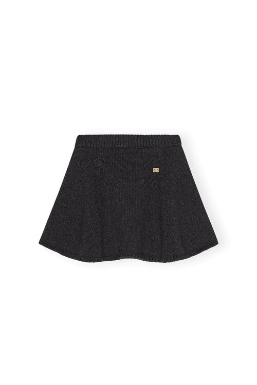 Ganni Anthraciet Mini Rok