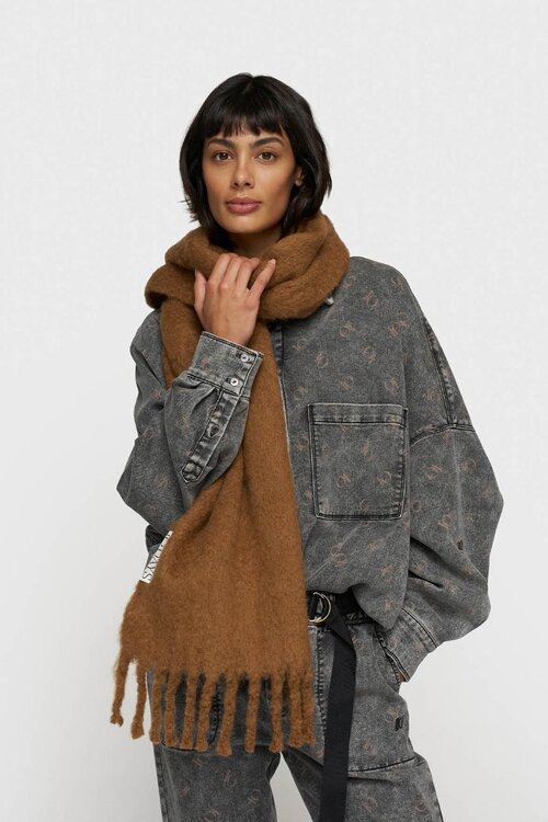 10Days Camel thick brushed scarf