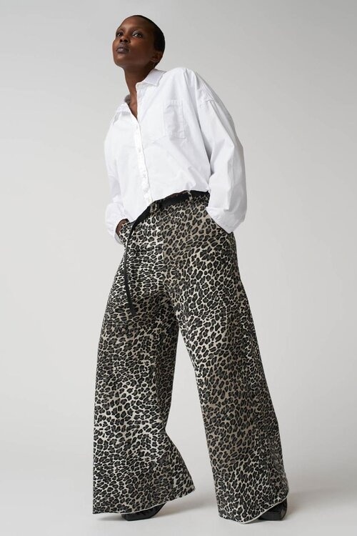 10Days Leopard wide leg jogger leopard