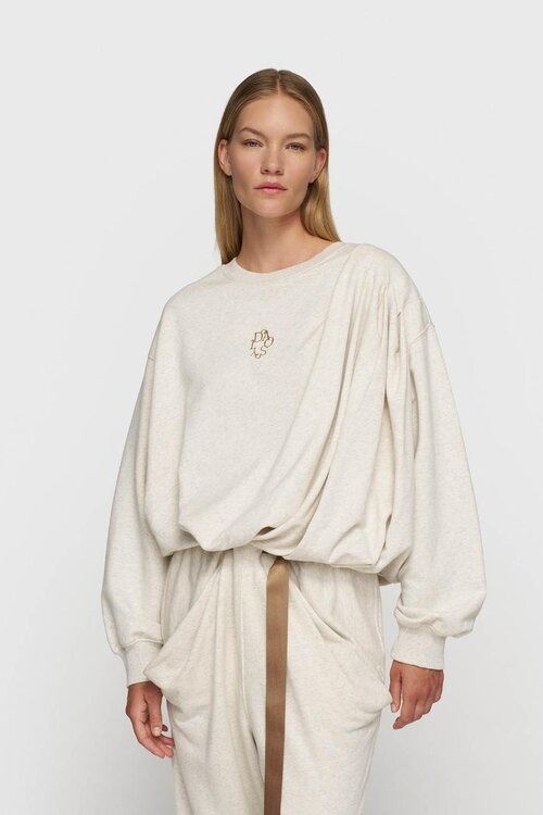 10Days Soft White pleated sweater