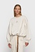 10Days Soft White pleated sweater